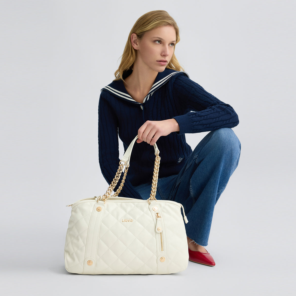 Liu Jo - Borsa a mano trapuntata Cream AA5132E0015 CREAM