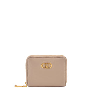 Liu Jo - Portafoglio piccolo Zip Around con Logo Dark Sand AA | Italystation.com Shop Now at italystation.com