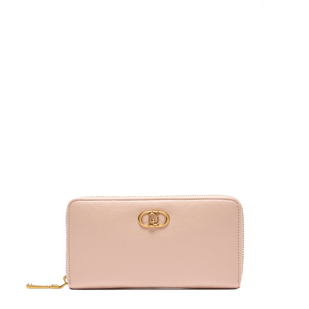 Liu Jo - Portafoglio grande Zip Around con Logo Cipria AA5140 | Italystation.com Shop Now at italystation.com
