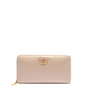 Liu Jo - Portafoglio grande Zip Around con Logo Dark Sand AA5 | Italystation.com Shop Now at italystation.com