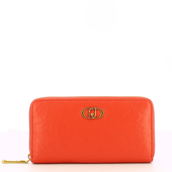Liu Jo - Portafoglio grande Zip Around con Logo Pumpkin AA514 | Italystation.com Shop Now at italystation.com