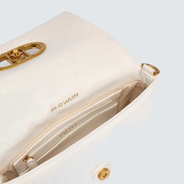 Liu Jo - Borsa a spalla LaPuffy piccola Off White AA5148E0886 | Italystation.com Shop Now at italystation.com