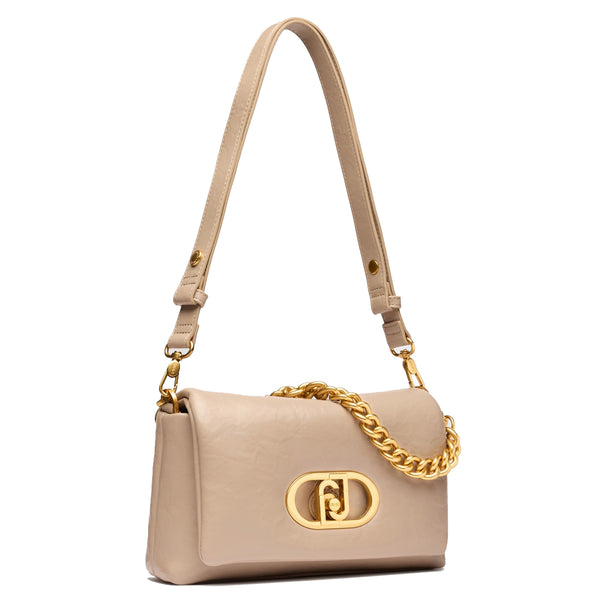 Liu Jo - Borsa a spalla LaPuffy piccola Dark Sand AA5148E0886 | Italystation.com Shop Now at italystation.com