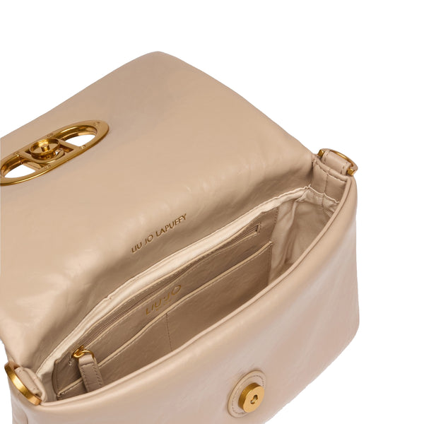 Liu Jo - Borsa a spalla LaPuffy piccola Dark Sand AA5148E0886 | Italystation.com Shop Now at italystation.com