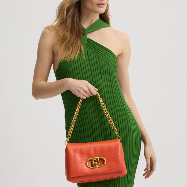 Liu Jo - LaPuffy small Pumpkin Shoulder Bag - AA5148E0886 - PUMPKIN
