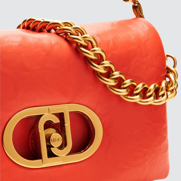 Liu Jo - LaPuffy small Pumpkin Shoulder Bag - AA5148E0886 - PUMPKIN