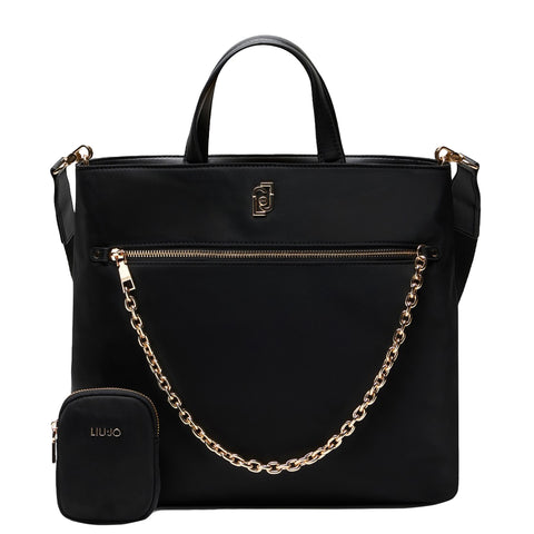 Liu Jo - Shopping bag in nylon Black AA5181T4559 BLACK | Italystation.com Shop Now at italystation.com