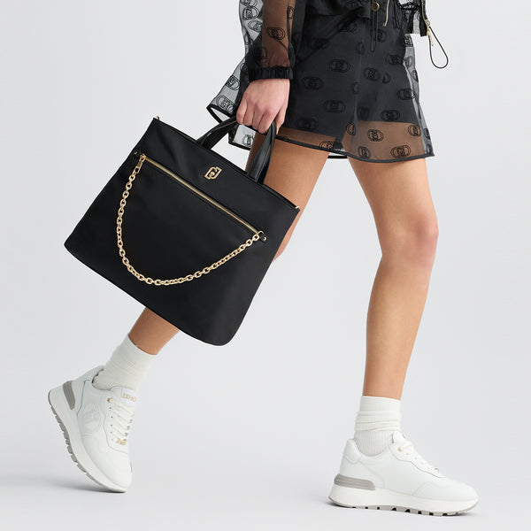 Liu Jo - Shopping bag in nylon Black AA5181T4559 BLACK | Italystation.com Shop Now at italystation.com