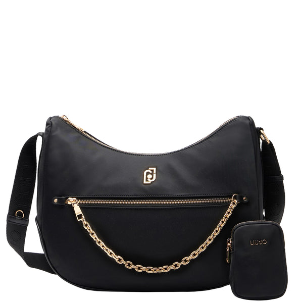 Liu Jo - Mezzaluna in nylon Black AA5322T4559 BLACK | Italystation.com Shop Now at italystation.com