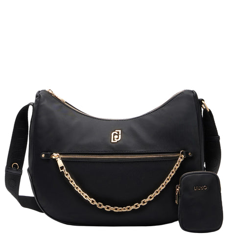 Liu Jo - Mezzaluna in nylon Black AA5322T4559 BLACK | Italystation.com Shop Now at italystation.com