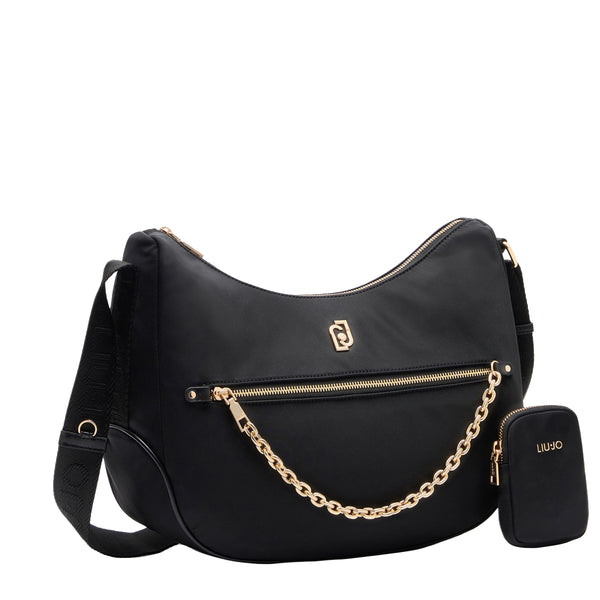 Liu Jo - Mezzaluna in nylon Black AA5322T4559 BLACK | Italystation.com Shop Now at italystation.com