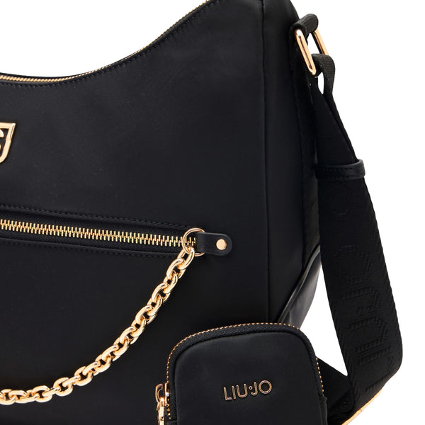 Liu Jo - Mezzaluna in nylon Black AA5322T4559 BLACK | Italystation.com Shop Now at italystation.com