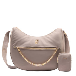 Liu Jo - Mezzaluna in nylon Mushroom AA5322T4559 MUSHROOM | Italystation.com Shop Now at italystation.com