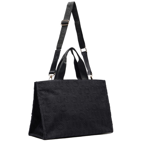 Liu Jo - Tote Bag Jacquard Black 2A5013T0300 BLACK | Italystation.com Shop Now at italystation.com