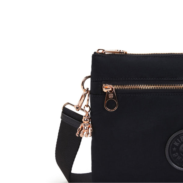 Kipling - Tracolla Riri L Zip Black Rose Spice - KPKI4507 - BLCK/ROSE/SPICE