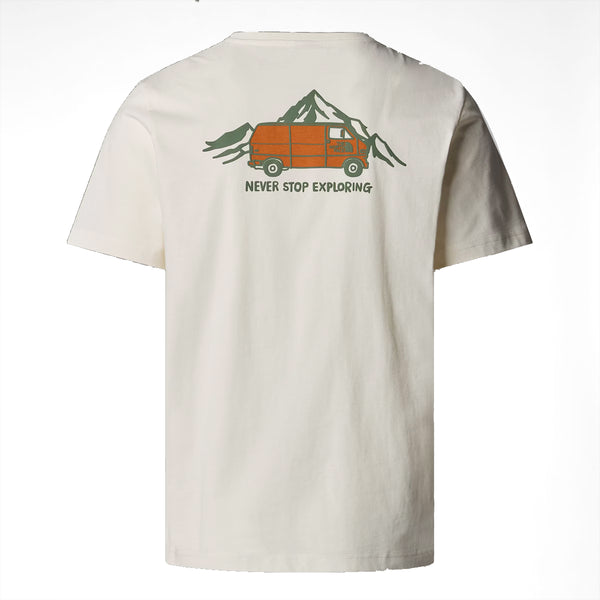 The North Face - Outdoor Graphic White Dune T-Shirt - NF0A8C1Z - WHITE/DUNE