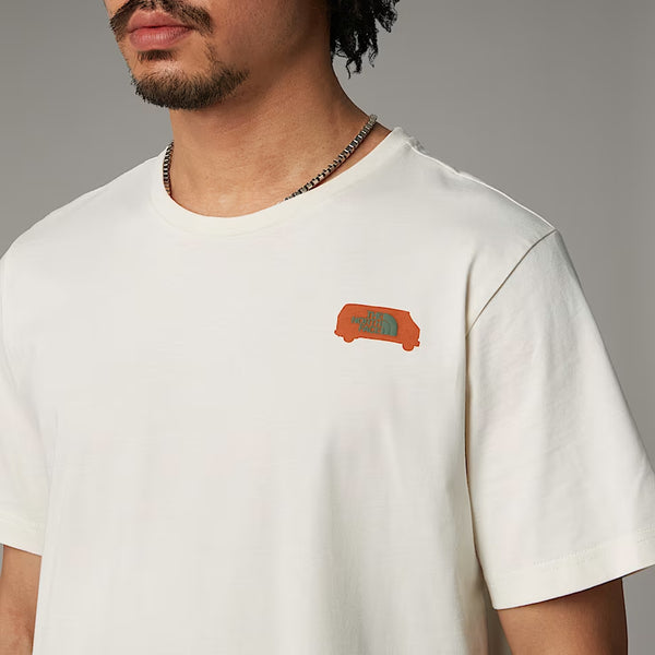The North Face - Outdoor Graphic White Dune T-Shirt - NF0A8C1Z - WHITE/DUNE