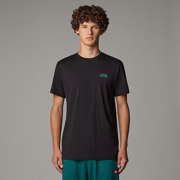 The North Face - NSE Box TNF Black Deep Nori Trail Grid T-Shirt - NF0A8C4U - TNF/BLACK/DEEP/NORI/TRA