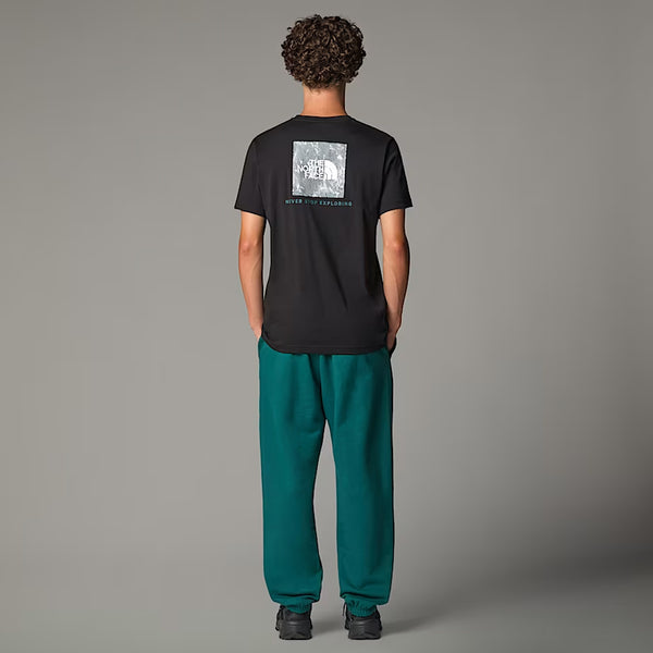 The North Face - NSE Box TNF Black Deep Nori Trail Grid T-Shirt - NF0A8C4U - TNF/BLACK/DEEP/NORI/TRA