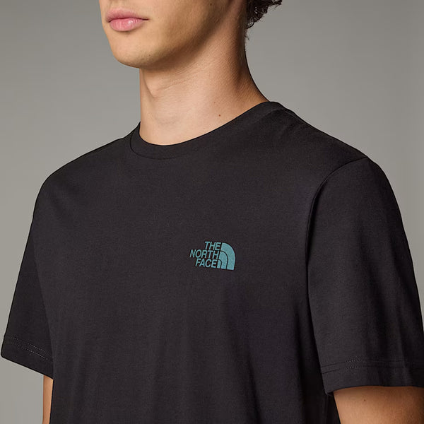 The North Face - NSE Box TNF Black Deep Nori Trail Grid T-Shirt - NF0A8C4U - TNF/BLACK/DEEP/NORI/TRA