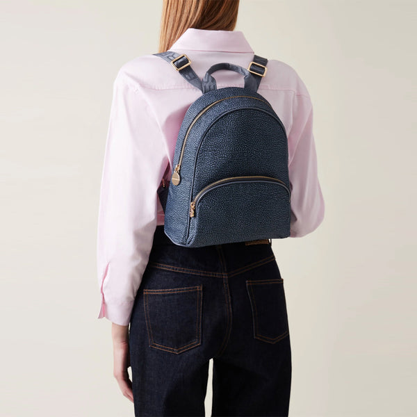Borbonese - Zaino Medium Denim 934136I15 DENIM | Italystation.com Shop Now at italystation.com