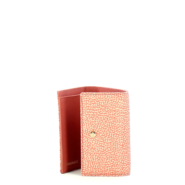 Borbonese - Lipstick Medium Wallet with RFID made of Recycled Nylon - 930161I15 - LIPSTICK