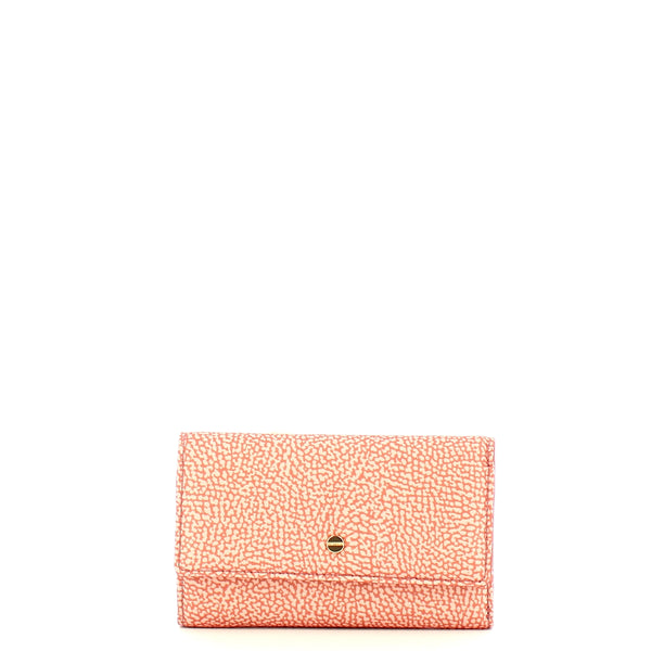 Borbonese - Lipstick Medium Wallet with RFID made of Recycled Nylon - 930115I15 - LIPSTICK