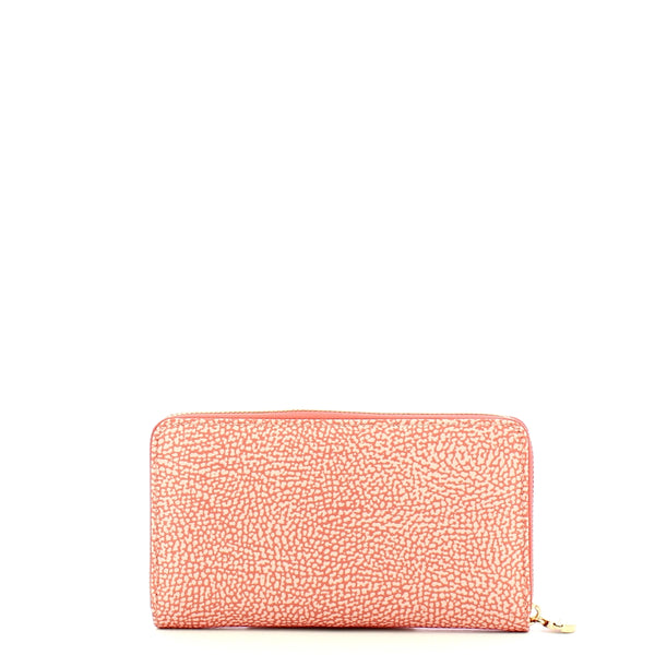 Borbonese - Lipstick Zip Around Large Wallet with RFID made of Recycled Nylon - 930155I15 - LIPSTICK