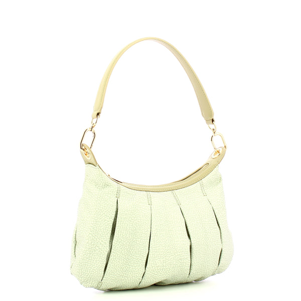 Borbonese - Kaki Small Hobo Bag - 933076AH1 - KAKI