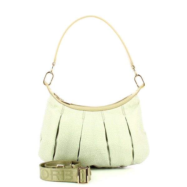 Borbonese - Kaki Small Hobo Bag - 933076AH1 - KAKI