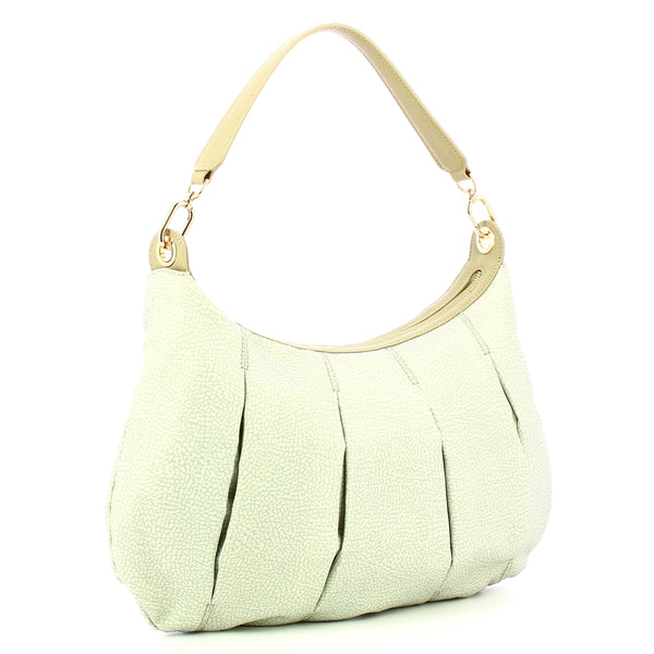 Borbonese - Kaki Medium Hobo Bag - 933077AH1 - KAKI