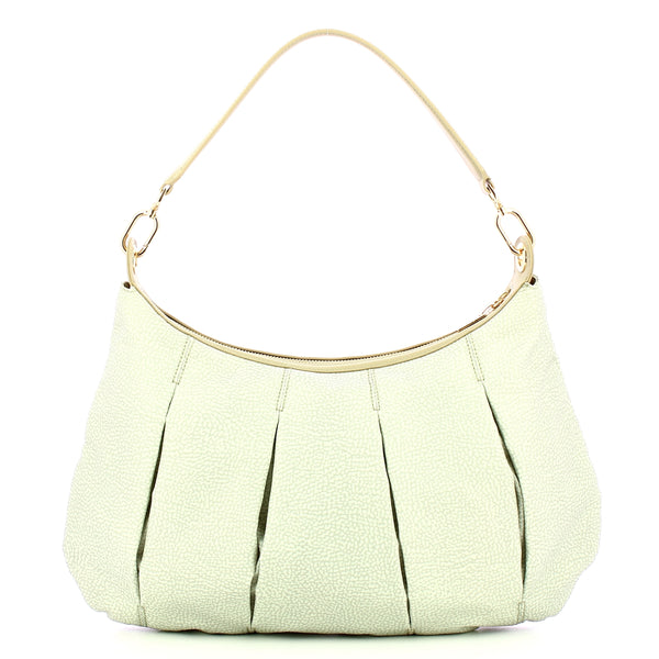 Borbonese - Kaki Medium Hobo Bag - 933077AH1 - KAKI