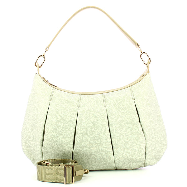 Borbonese - Kaki Medium Hobo Bag - 933077AH1 - KAKI