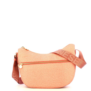 Borbonese - Luna Small Lipstick Recycled Nylon Bag with pocket - 934107I15 - LIPSTICK