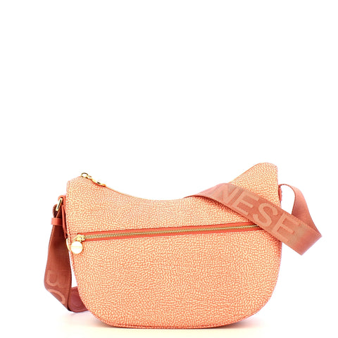 Borbonese - Luna Small Lipstick Recycled Nylon Bag with pocket - 934107I15 - LIPSTICK