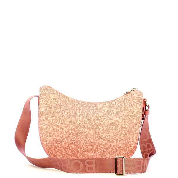 Borbonese - Luna Small Lipstick Recycled Nylon Bag with pocket - 934107I15 - LIPSTICK