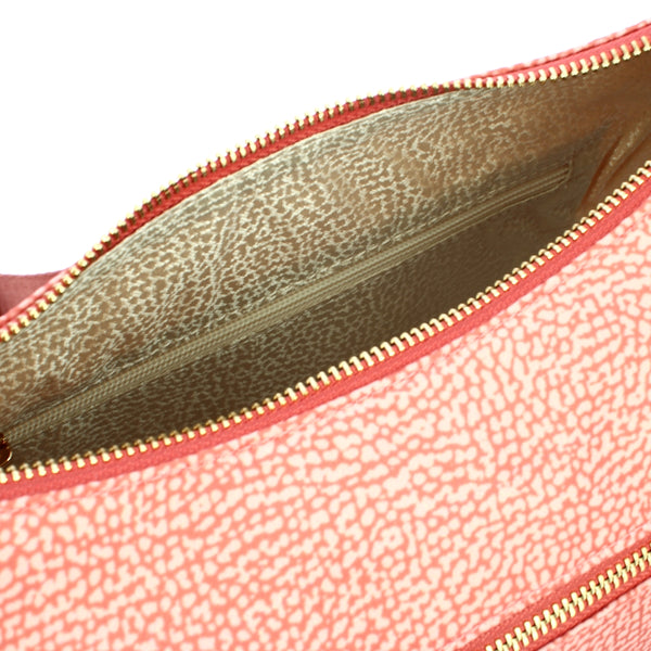 Borbonese - Luna Small Lipstick Recycled Nylon Bag with pocket - 934107I15 - LIPSTICK