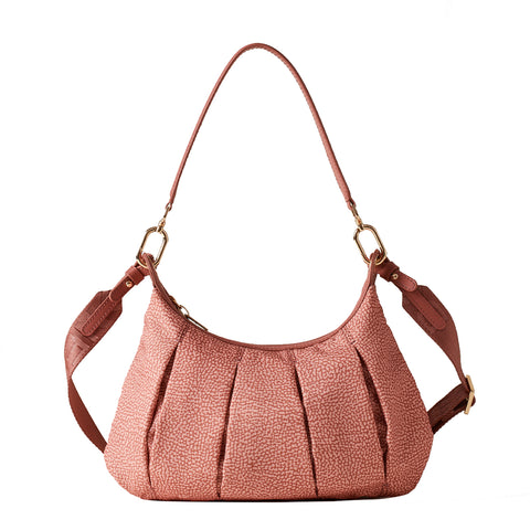 Borbonese - Lipstick Small Hobo Bag - 933076AH1 - LIPSTICK