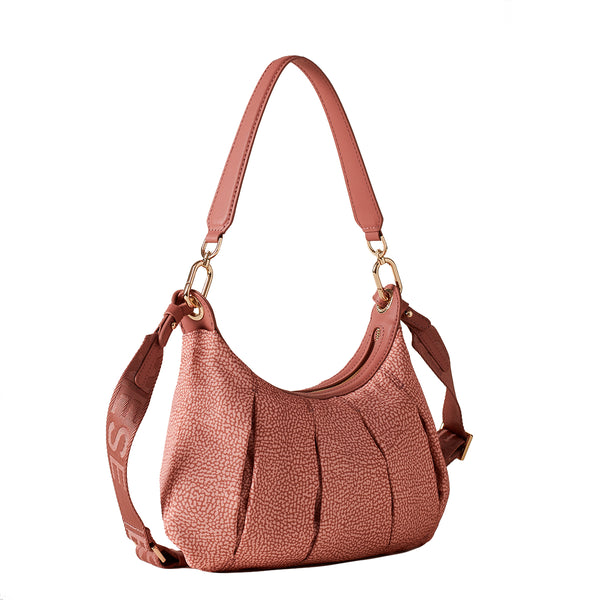 Borbonese - Lipstick Small Hobo Bag - 933076AH1 - LIPSTICK