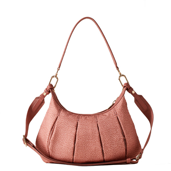 Borbonese - Lipstick Small Hobo Bag - 933076AH1 - LIPSTICK