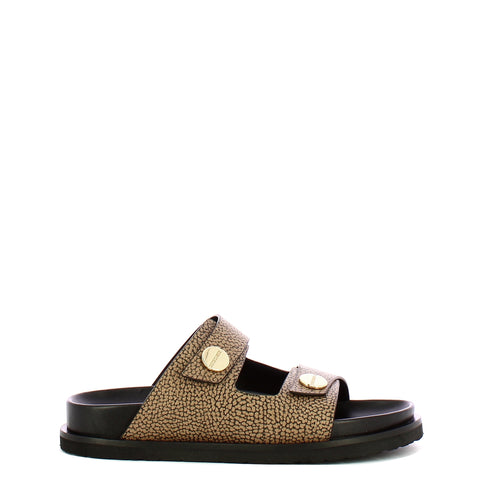 Borbonese - Slippers with 2 bands Nero OP Naturale - 910400110072 - NERO/OP/NATURALE