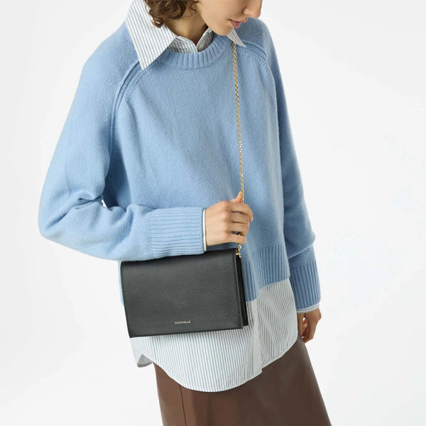 Coccinelle - Pochette Dandy Mini Noir S00550201 NOIR | Italystation.com Shop Now at italystation.com