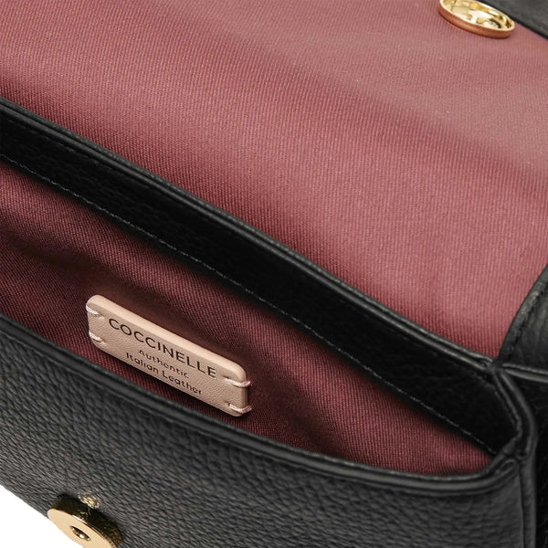 Coccinelle - Pochette Dandy Mini Noir S00550201 NOIR | Italystation.com Shop Now at italystation.com