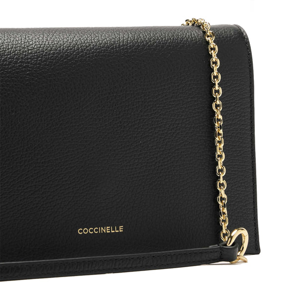 Coccinelle - Pochette Dandy Mini Noir S00550201 NOIR | Italystation.com Shop Now at italystation.com