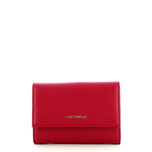 Coccinelle - Portafoglio Metallic Soft Sangria MW5116601 | Italystation.com Shop Now at italystation.com