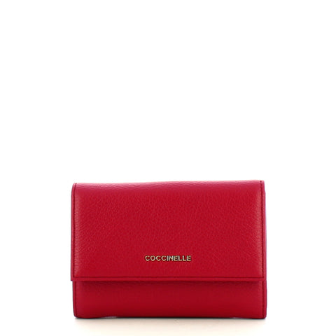 Coccinelle - Portafoglio Metallic Soft Sangria MW5116601 | Italystation.com Shop Now at italystation.com