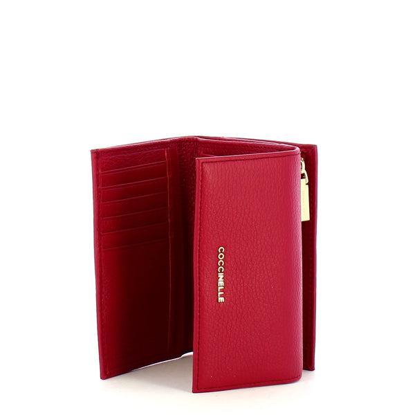 Coccinelle - Portafoglio Metallic Soft Sangria MW5116601 | Italystation.com Shop Now at italystation.com