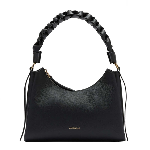 Coccinelle - Sottospalla Boheme Small Noir Cuir M50130301 | Italystation.com Shop Now at italystation.com