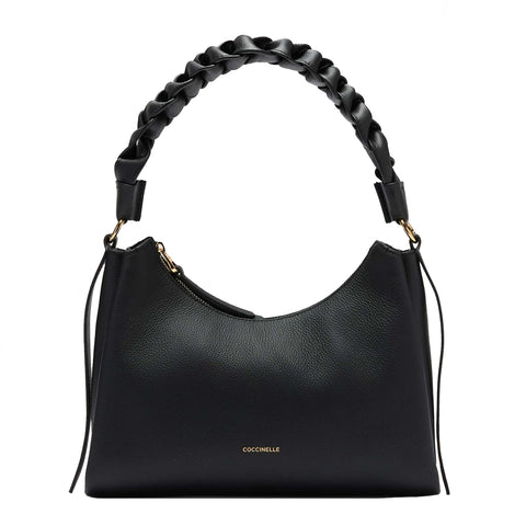 Coccinelle - Sottospalla Boheme Small Noir Cuir M50130301 | Italystation.com Shop Now at italystation.com