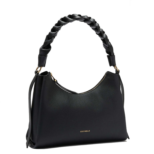 Coccinelle - Sottospalla Boheme Small Noir Cuir M50130301 | Italystation.com Shop Now at italystation.com